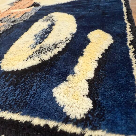 Vintage Tapestry 37 x 20 Cat Jack Russell Dog Puppies Plush Wall Hanging Rug - Picture 5 of 11